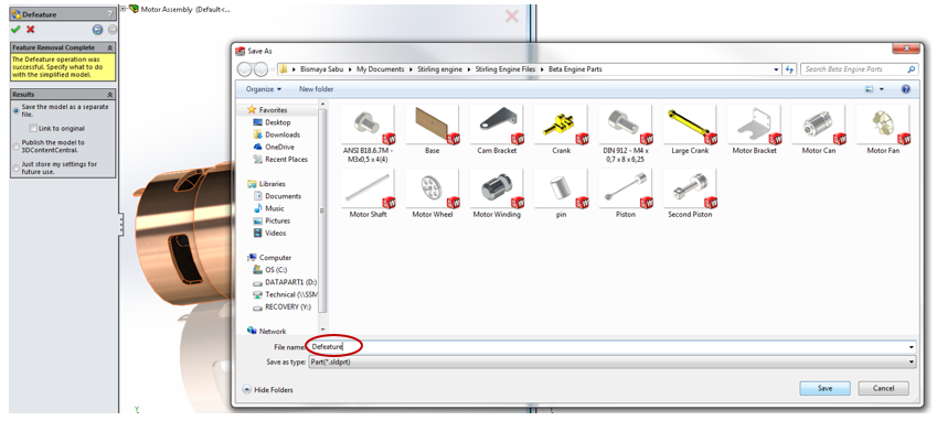 SOLIDWORKS Defeature Blog