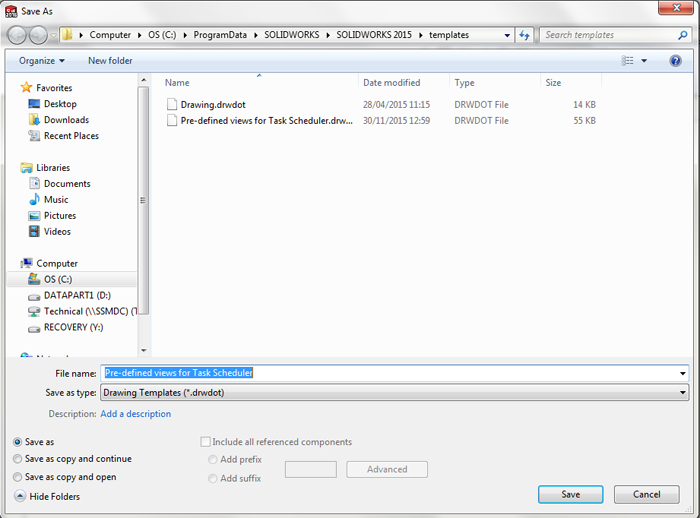SOLIDWORKS Task Scheduler