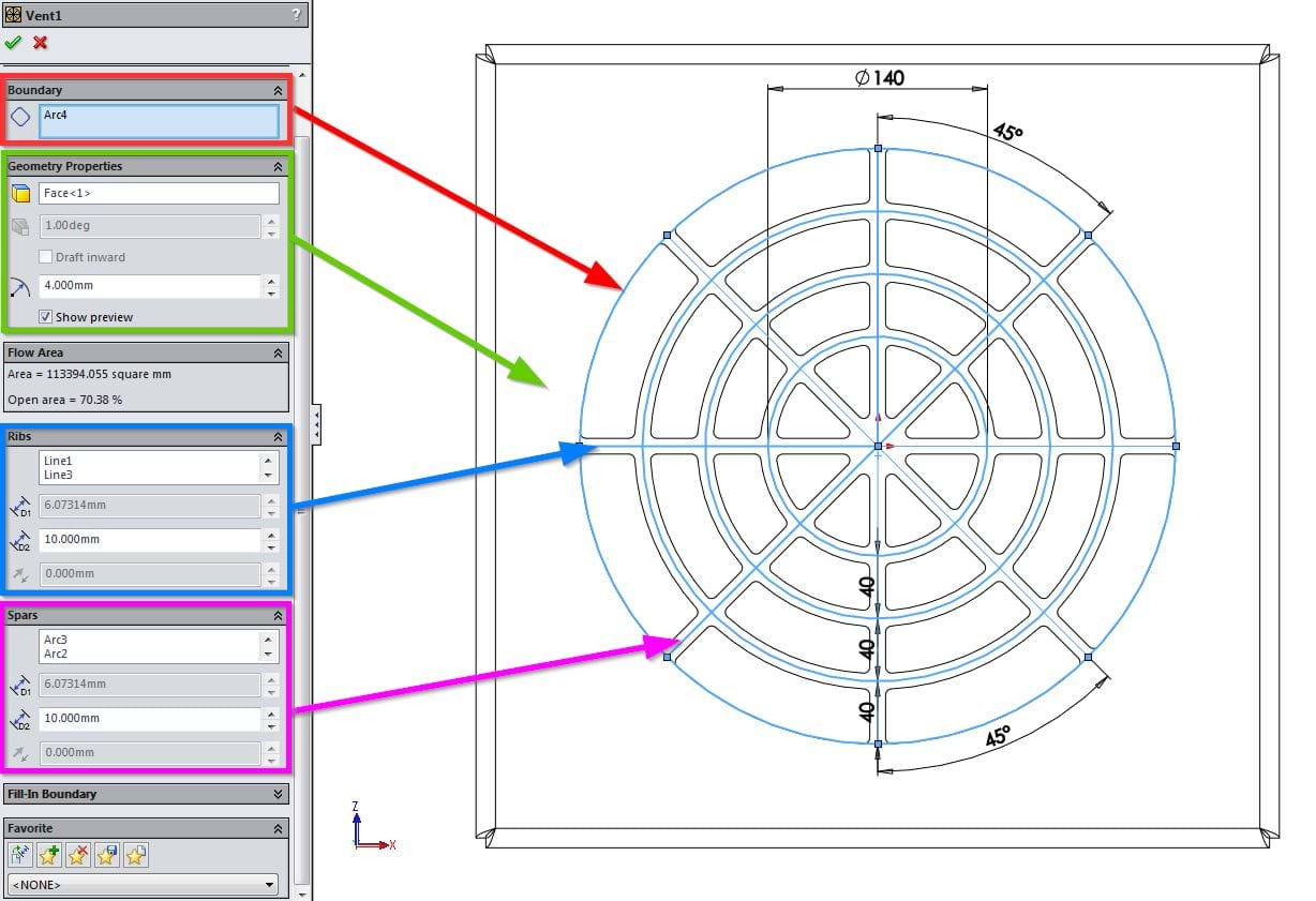 Sheet Metal Vent Parameters